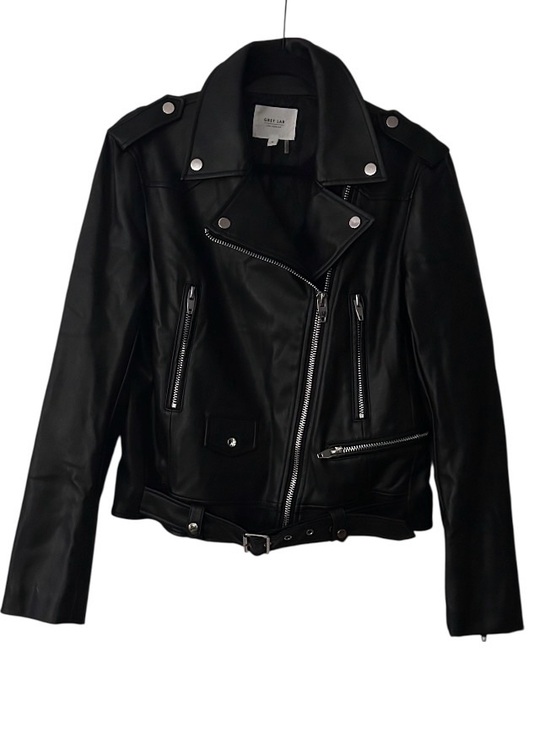 GREY LAB Jackets & Blazers - Grey Lab Anthropologie Faux Leather Biker Jacket Black Size Small